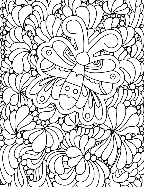 Big butterfly, the Bold version: thicker, darker lines and fewer tiny details