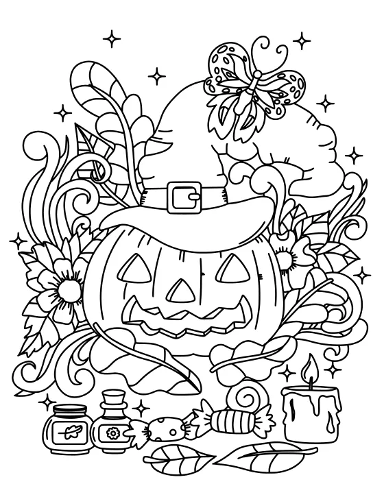 The pumpkin patch, the Bold version, with heavier lines