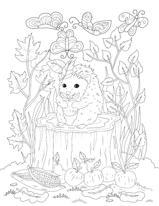 Hedgehog on the stump, the Regular version