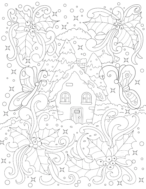 Snowy cottage, the Regular version