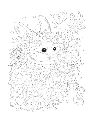 Rabbit in the flowers, the Regular version